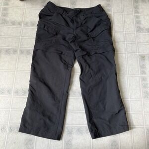 The North Face hiking pants size 8 short‎ Convertible Zip Off dark Gray Cargo